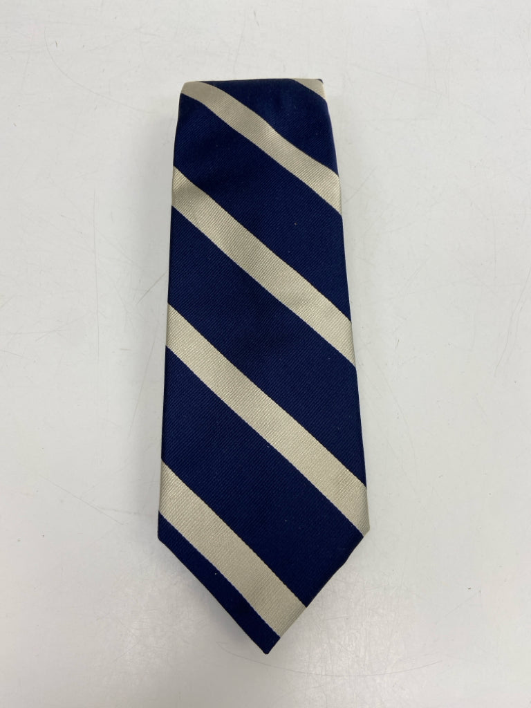 Paul Stuart Navy White Striped Silk Men&