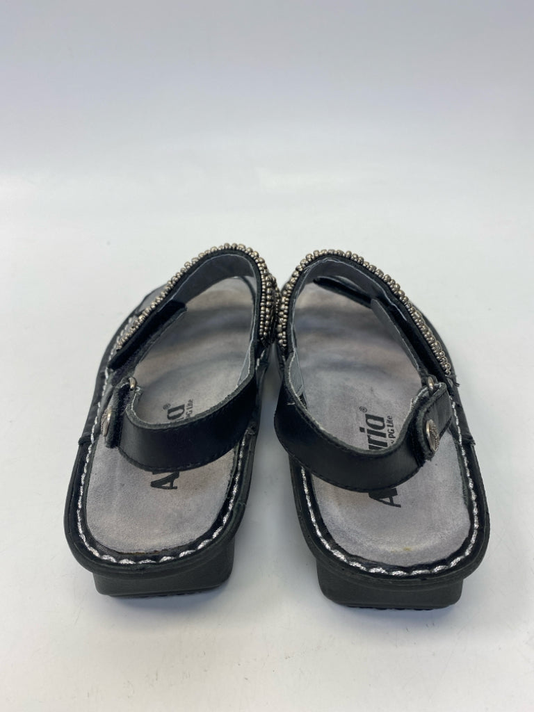 Alegria  Size 36 Black Silver Sandals
