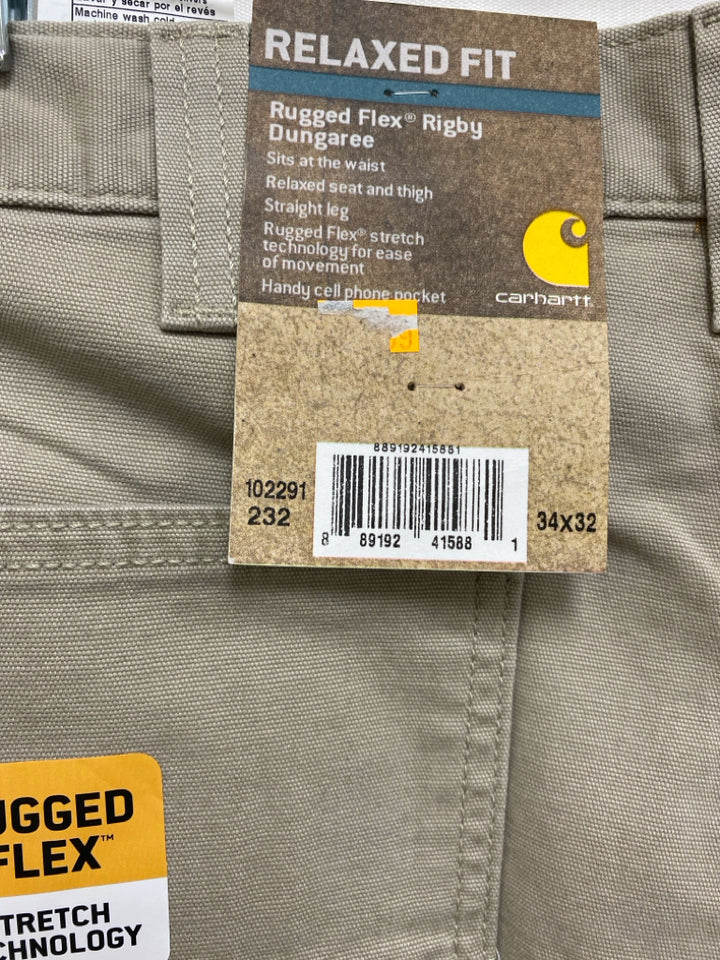 NWT Carhartt Size 34 Khaki Men&