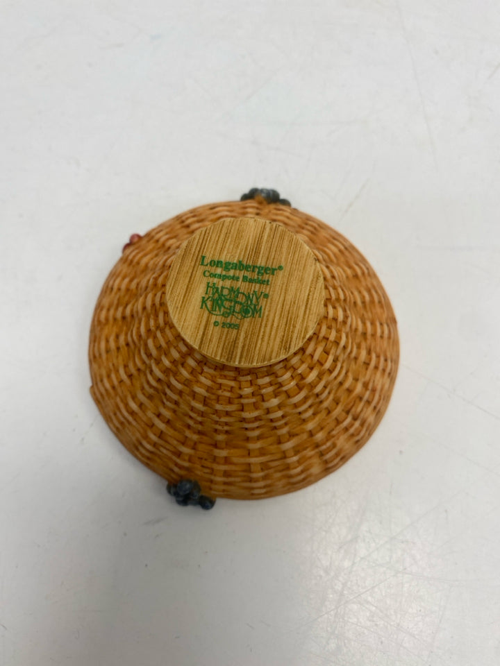 Longaberger Harmony Kingdom Compote Basket Mini Trinket  Box