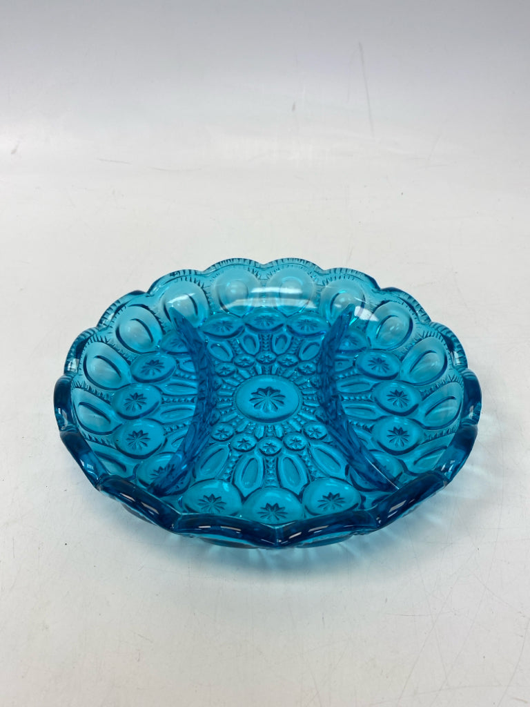 Royal Blue Moon/Stars Glass Serving Piece