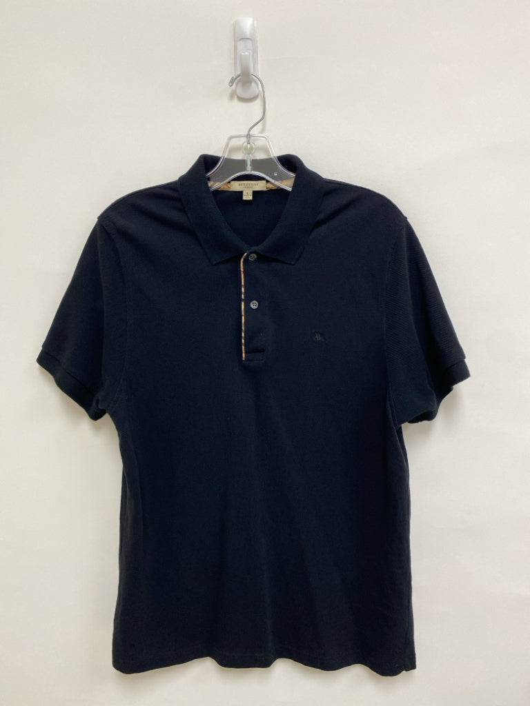 Burberry Size L Black Quarter Button Men&
