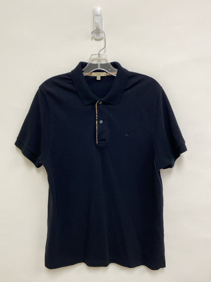 Burberry Size L Black Quarter Button Men&