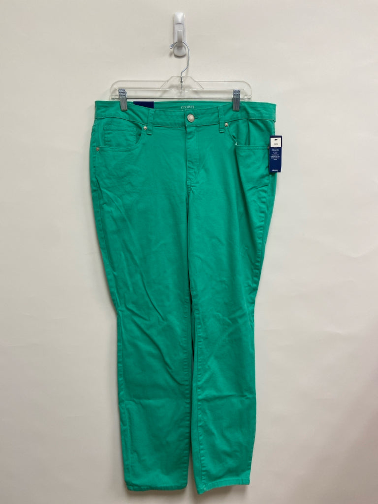 NWT Crown &amp; Ivy  SIZE  16W Seafoam Plus Size Jeans