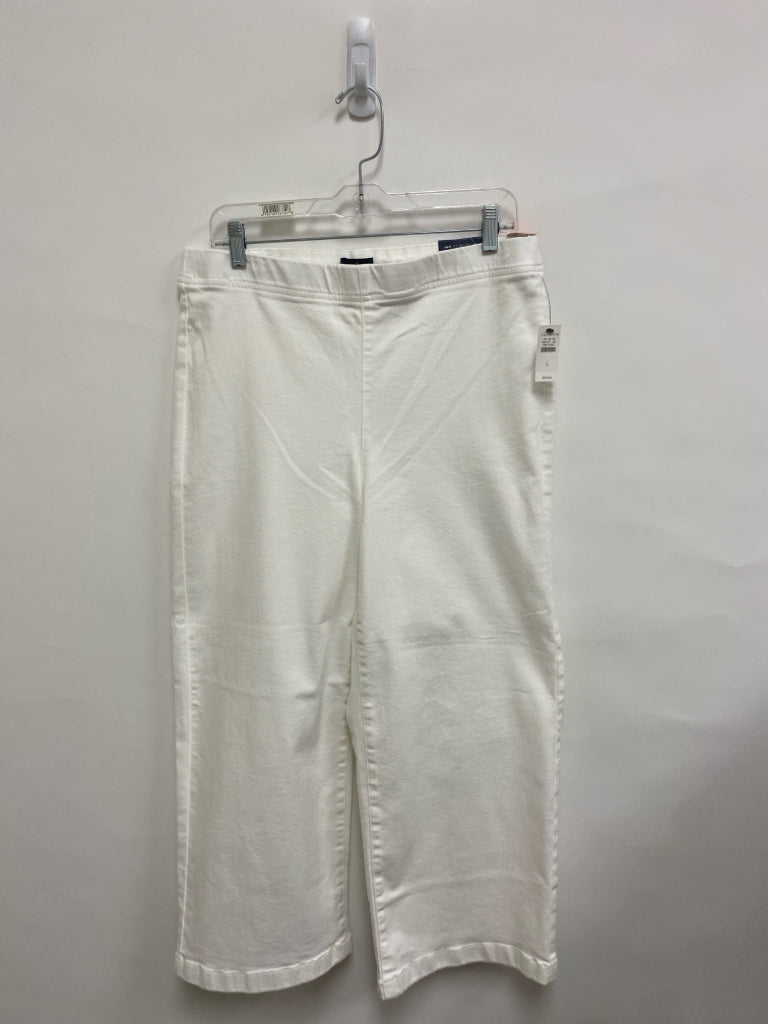 NWT Talbots Size L White Denim Ladies Jeans
