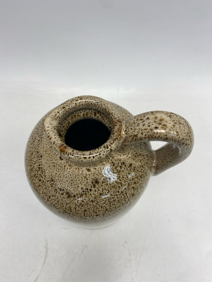 Brown Cream Speckles Ceramic Vase