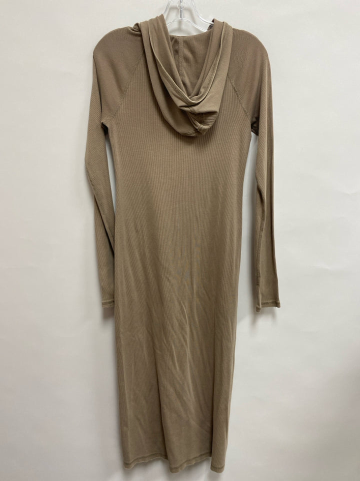 Free People Size S Taupe Zipper Maxi Ladies Dress