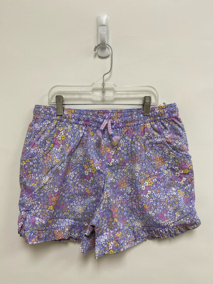 Lands End SIZE 14/16 Lav/White Coral/Yellow Flowers Pull-on Girl&