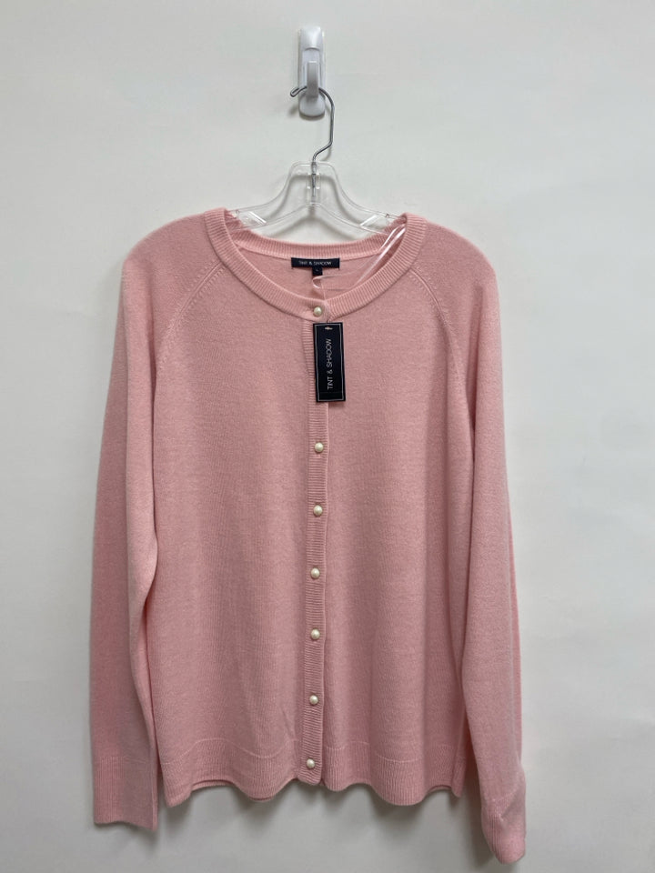 NWT Size L Pink Cardigan Ladies Sweater