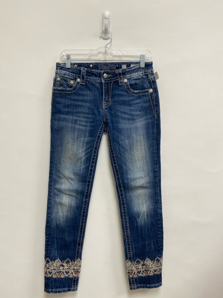 Miss Me Size 27 Faded Blue Cropped Ladies Jeans