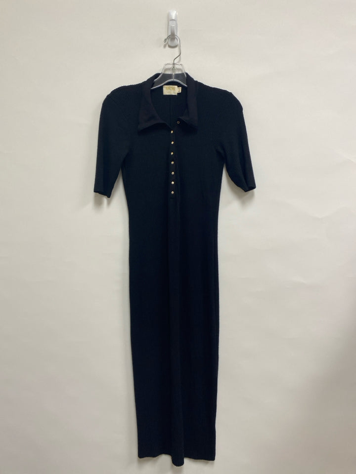 NATION LTD Size S Black Ribbed Knit Ladies Dress