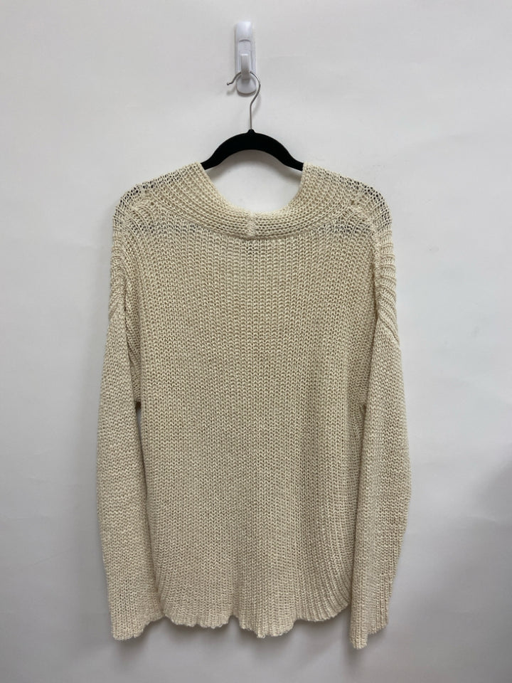 Eileen Fisher Size XL Beige V Neck Ladies Sweater