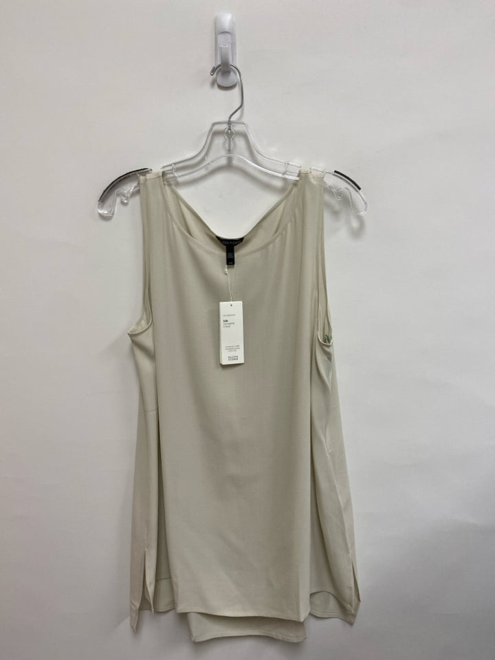 NWT Eileen Fisher Size L Cream Sleeveless Silk Ladies Top