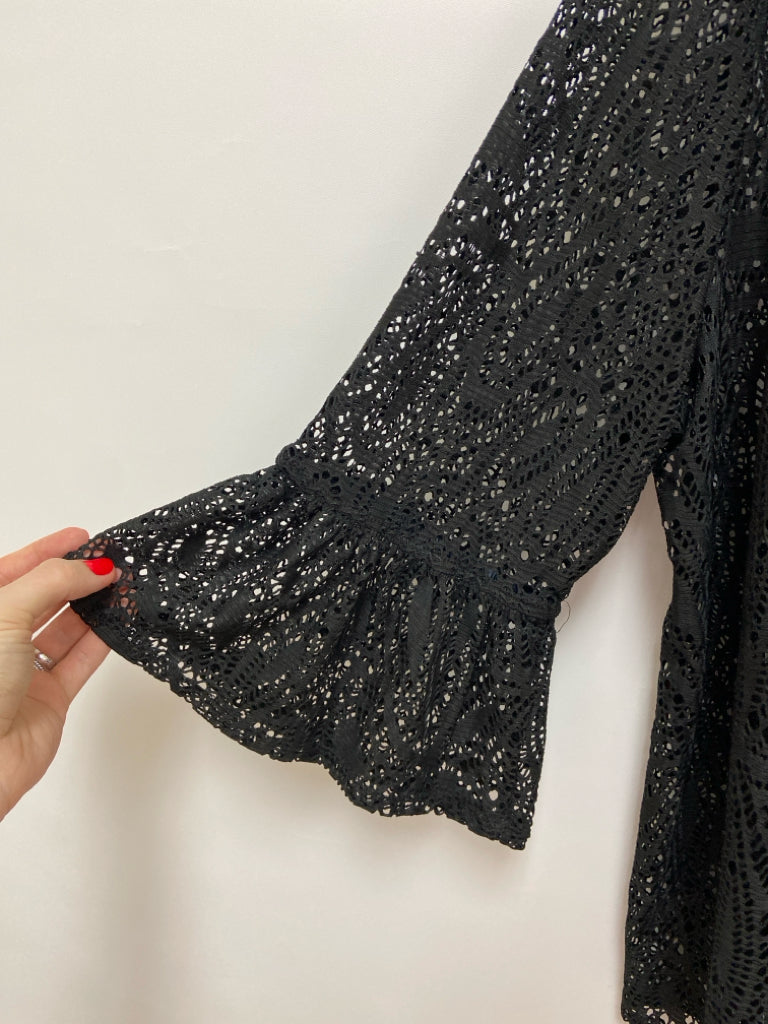 NWT Southern Lady Size L Black Lace Drape Ladies Jacket