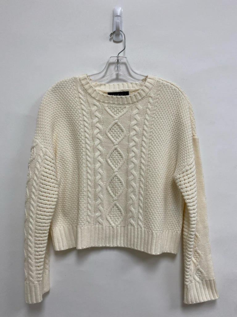 Sanctuary Size M Cream Texture Ladies Sweater