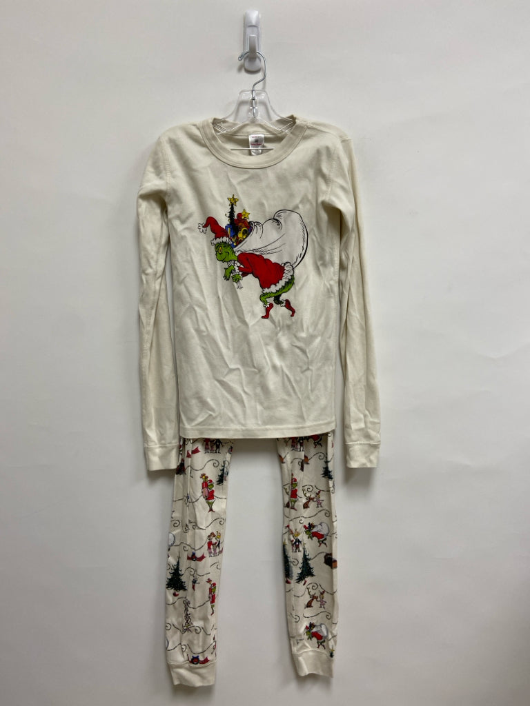 hanna Andersson SIZE 14 Cream Green Christmas Boy&