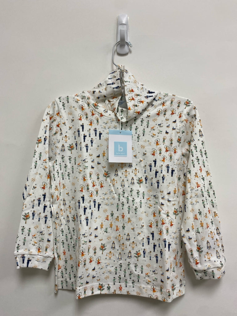 NWT Bella Bliss SIZE 7 White Multi Color Christmas Turtleneck Girl&