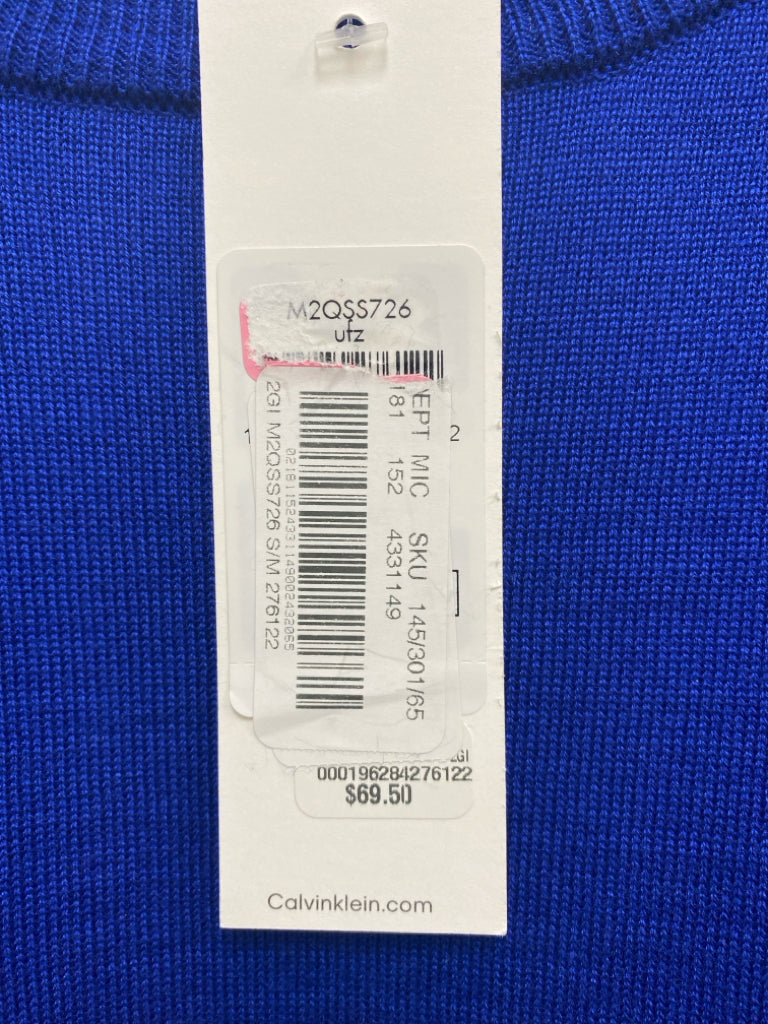 NWT Calvin Klein  SIZE  2X Blue Black Batwing Plus Size Sweater