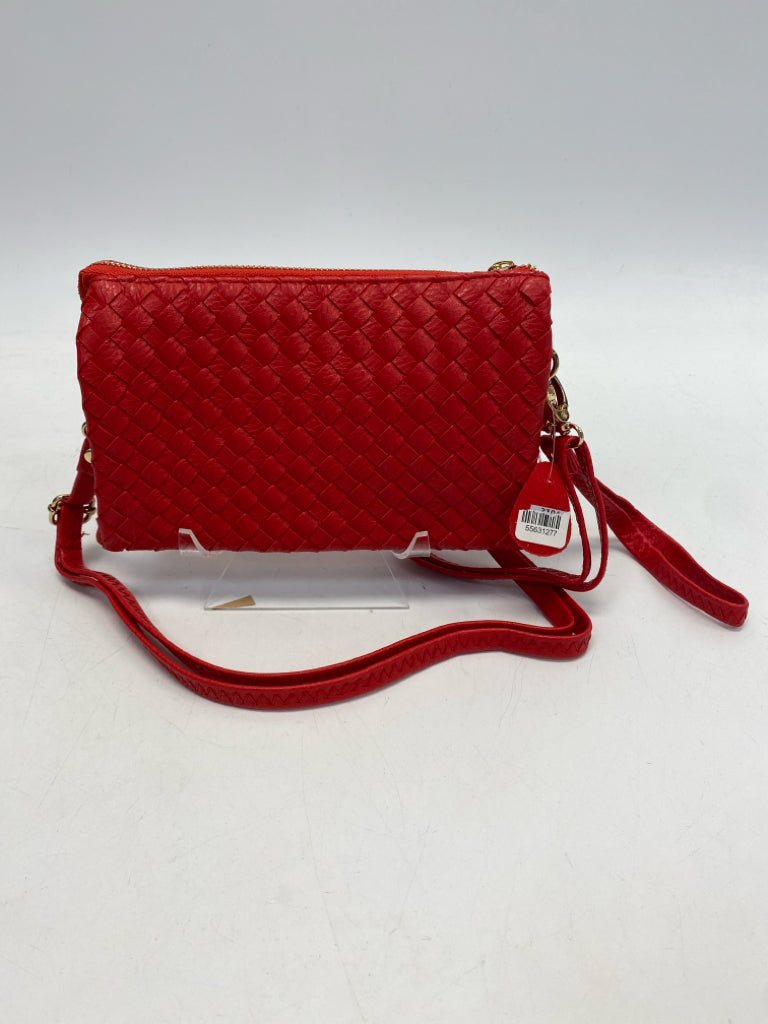 NWT Red Woven Crossbody