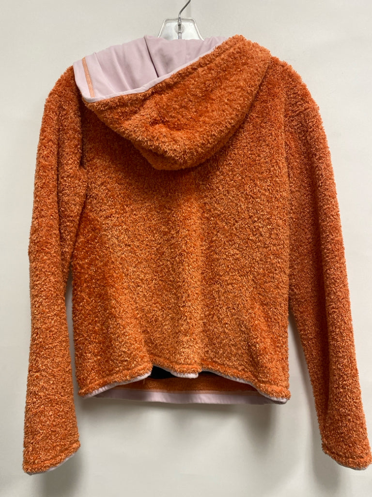 Mountain Hardwear Size M Orange Pink Fuzzy Hooded Ladies Pullover