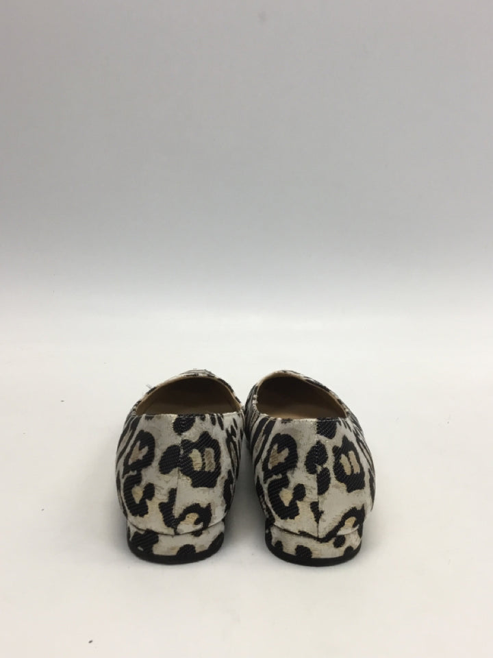 Talbots US Shoe Size 8 Silver/Black Fabric Flats