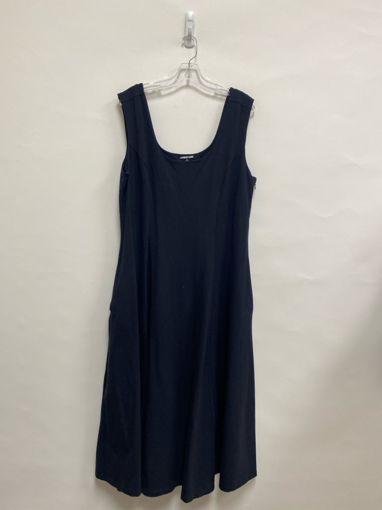 Lands End  SIZE  1X Navy Sleeveless Plus Size Dress