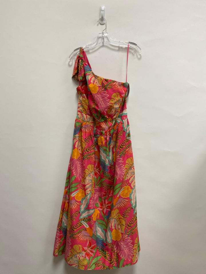 NWT Gibson/Latimer Size L Pink/Green Orange/Multi Birds/Flowers Ladies Dress