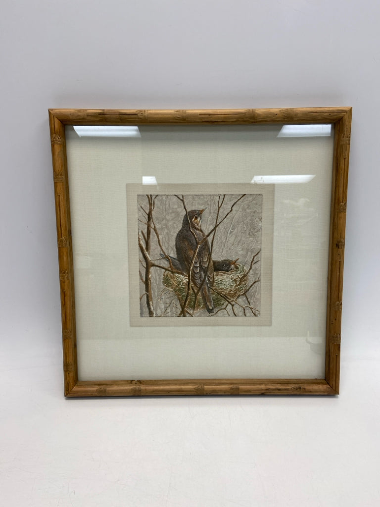 Brown/Gray Cream/White Framed Art