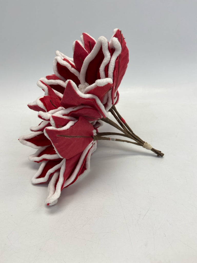 Red White Trimmed Fabric Christmas