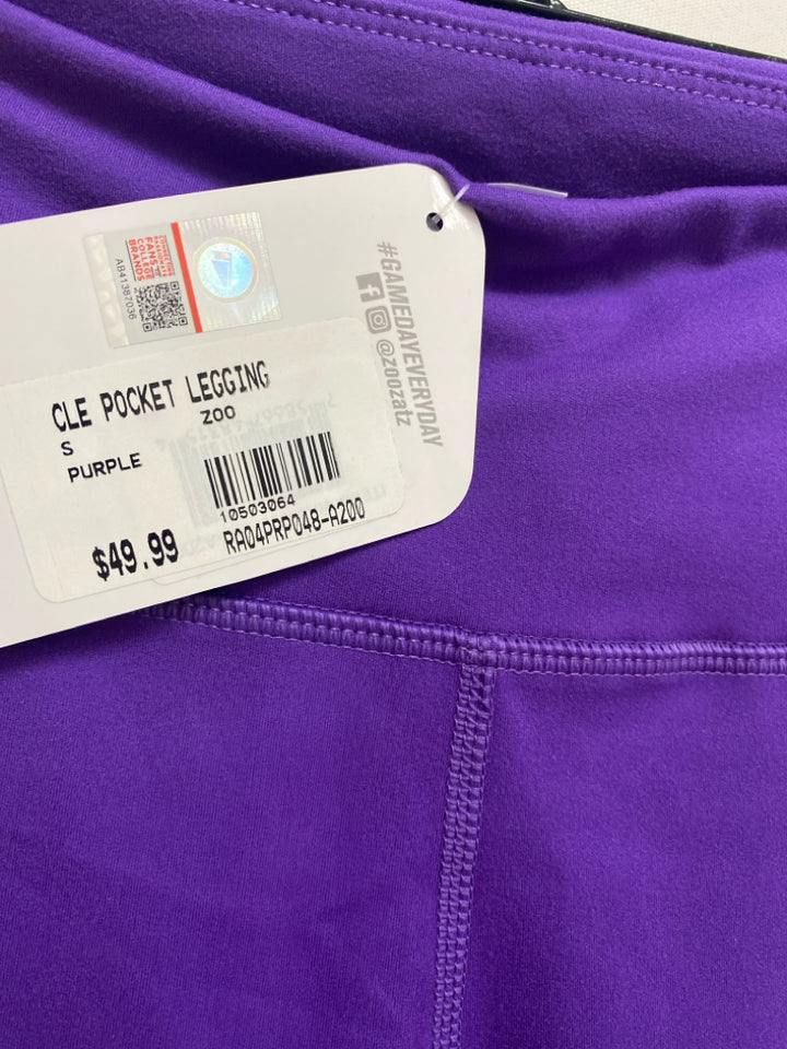 NWT Size S Purple Orange Clemson Athletic Leggings