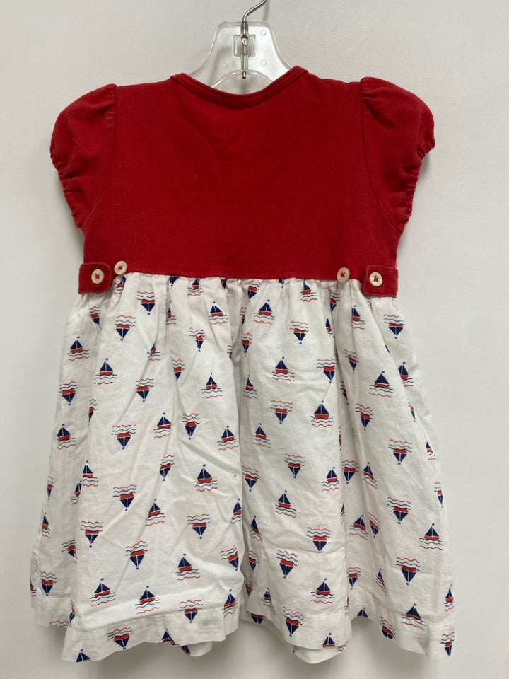 SIZE 3 Red White/Blue Boats Girl&