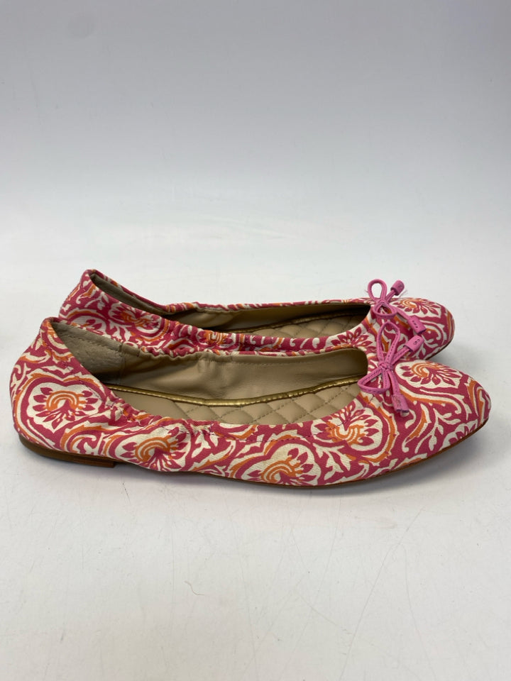 J McLaughlin  Size 8.5 Pink Orange Print Flats