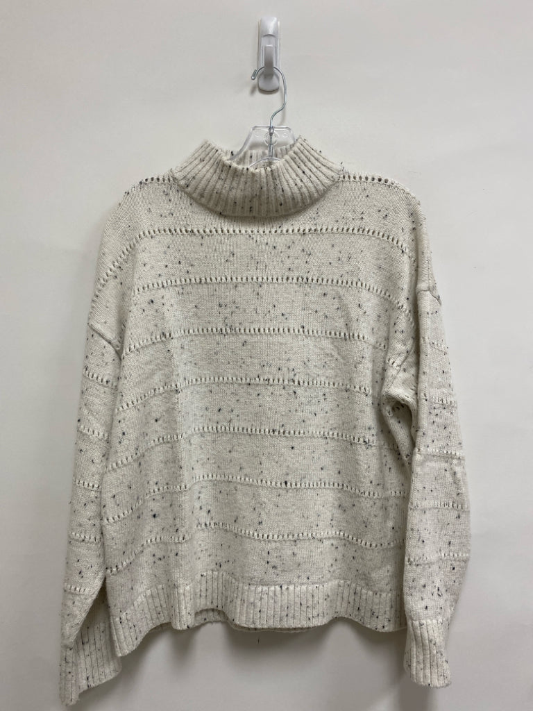 HAVEN Size M White Black/Gray Speckles Ladies Sweater