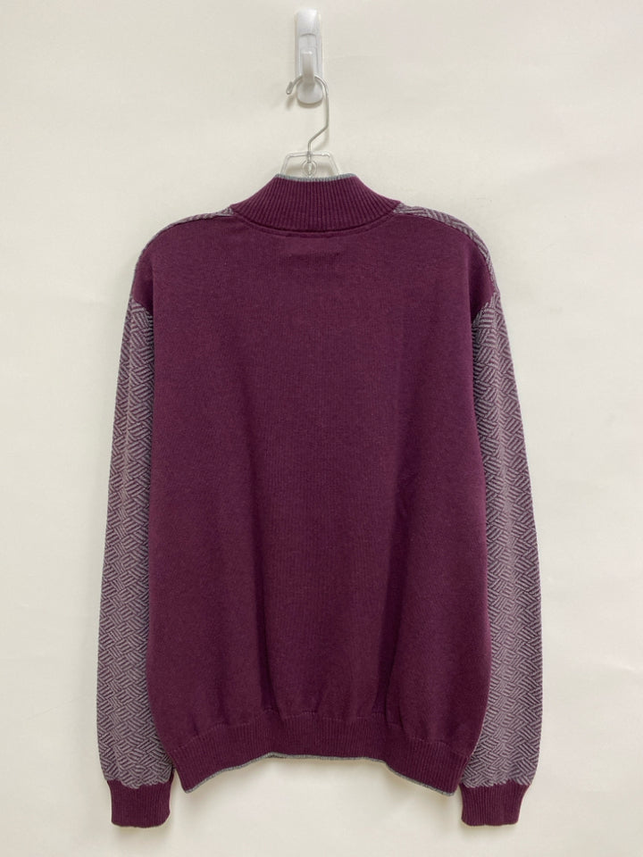 Robert Graham Size 2X Purple Gray Geometric Quarter Zip Men&