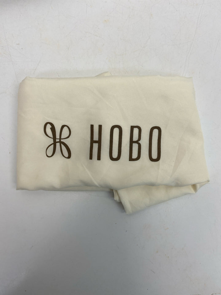 Hobo Dark Brown Stitching Leather Handbag