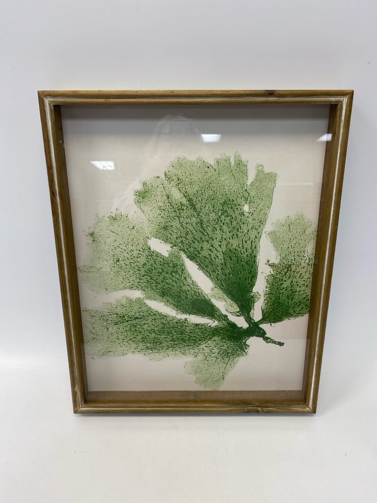 Green White Framed Art