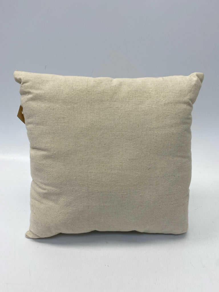 Natural Green/Multi Leaves Pillow