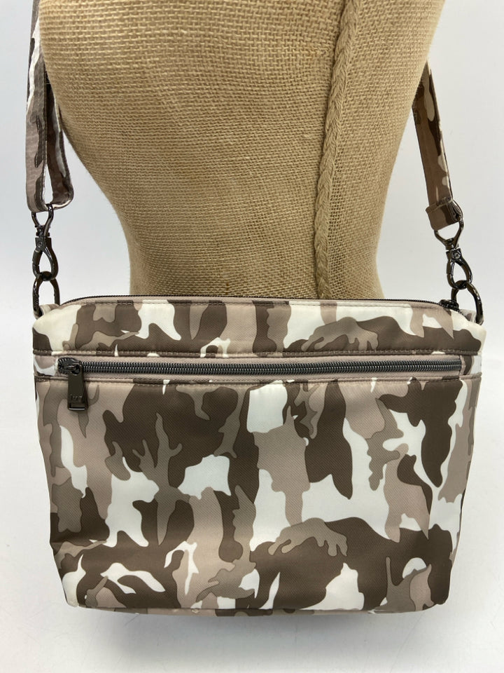 Lug Brown White Camouflage Nylon Crossbody