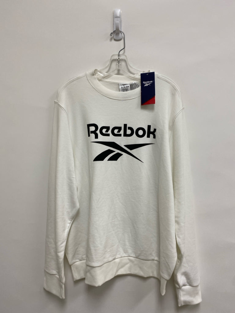 NWT Reebok  SIZE  2X White Black Signature Plus Size Sweatshirt