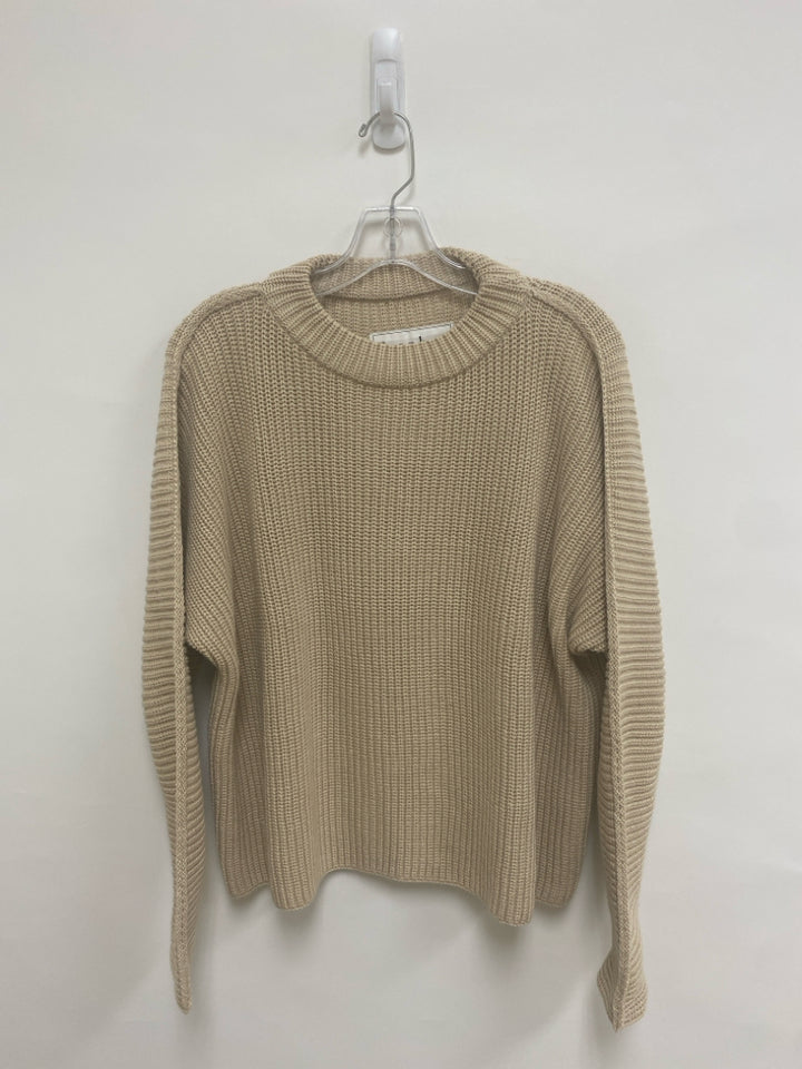 Frank &amp; Eileen Size S Tan Pullover Cotton Ladies Sweater