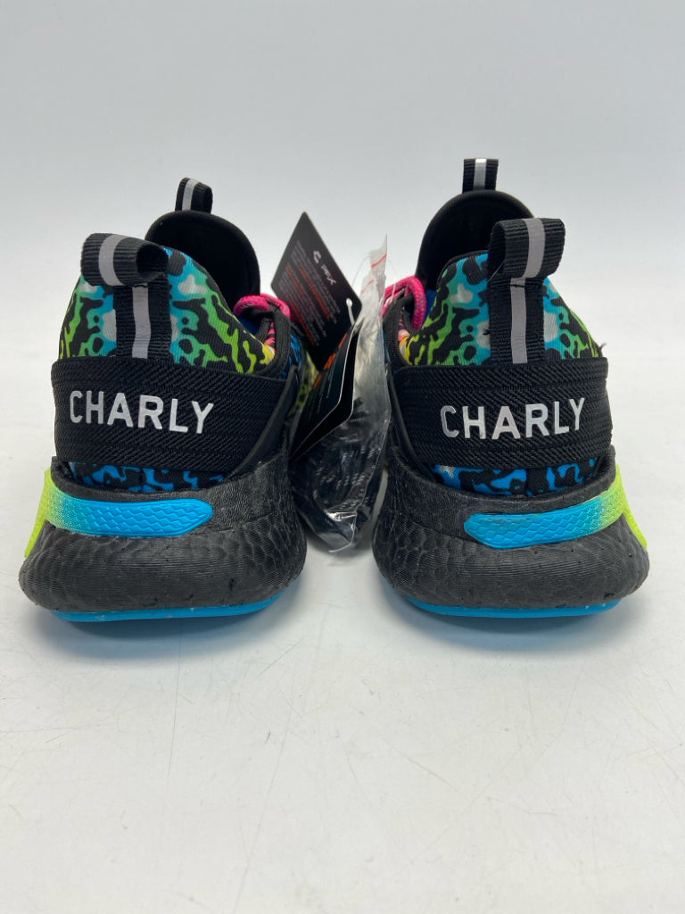 NWT US Shoe Size 6 Black Multi-Color Animal Print Sneakers