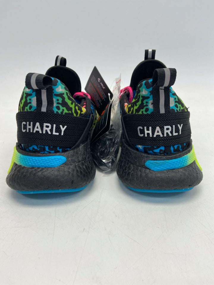 NWT US Shoe Size 6 Black Multi-Color Animal Print Sneakers