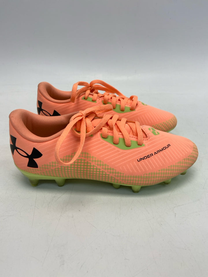 Under Armour SIZE 3.5 Coral Green Lace-Up Boy&