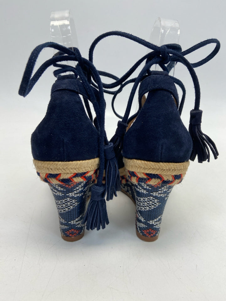 Cabi  Size 6.5 Dark Navy Multi-Color Sandals