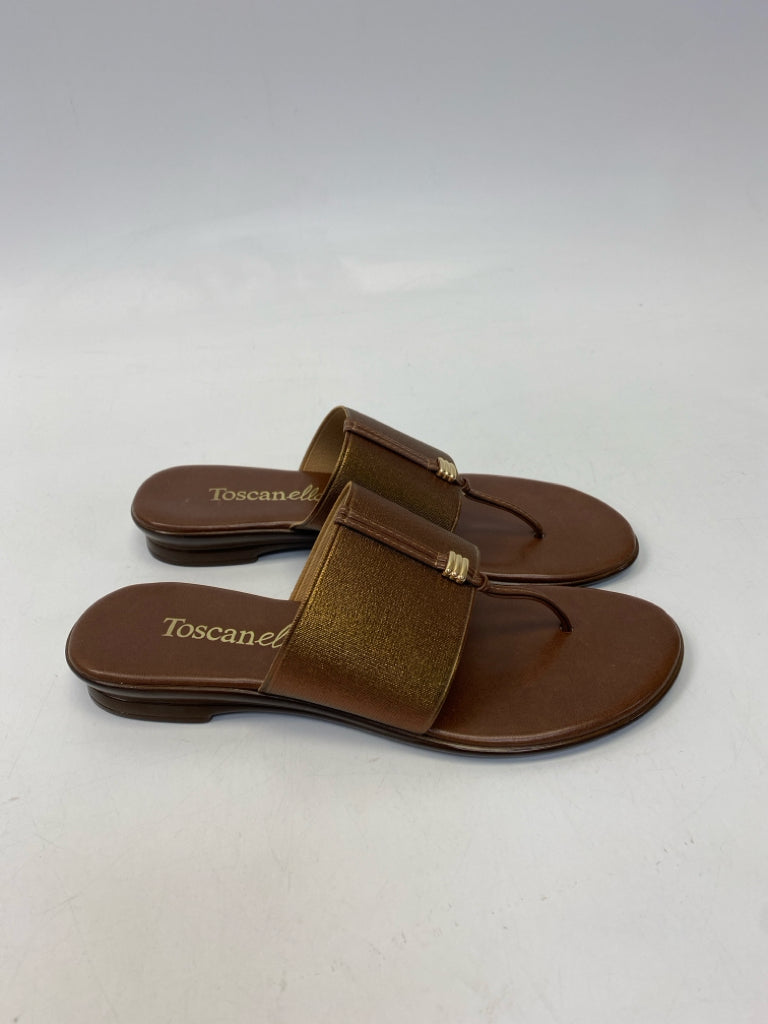 Size 7 Brown Iridescent Sandals