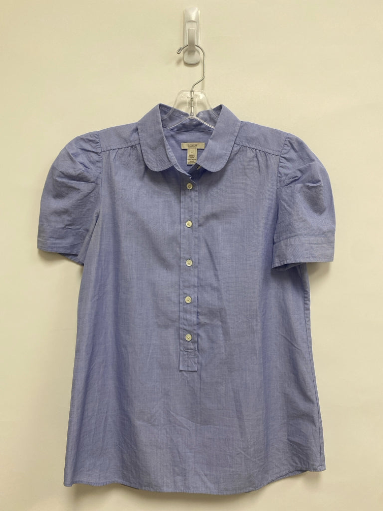 J Crew Size 4 Powder Blue Quarter Button Ladies Top