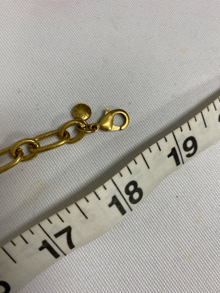 J Crew Multi Color Gold Color Necklace