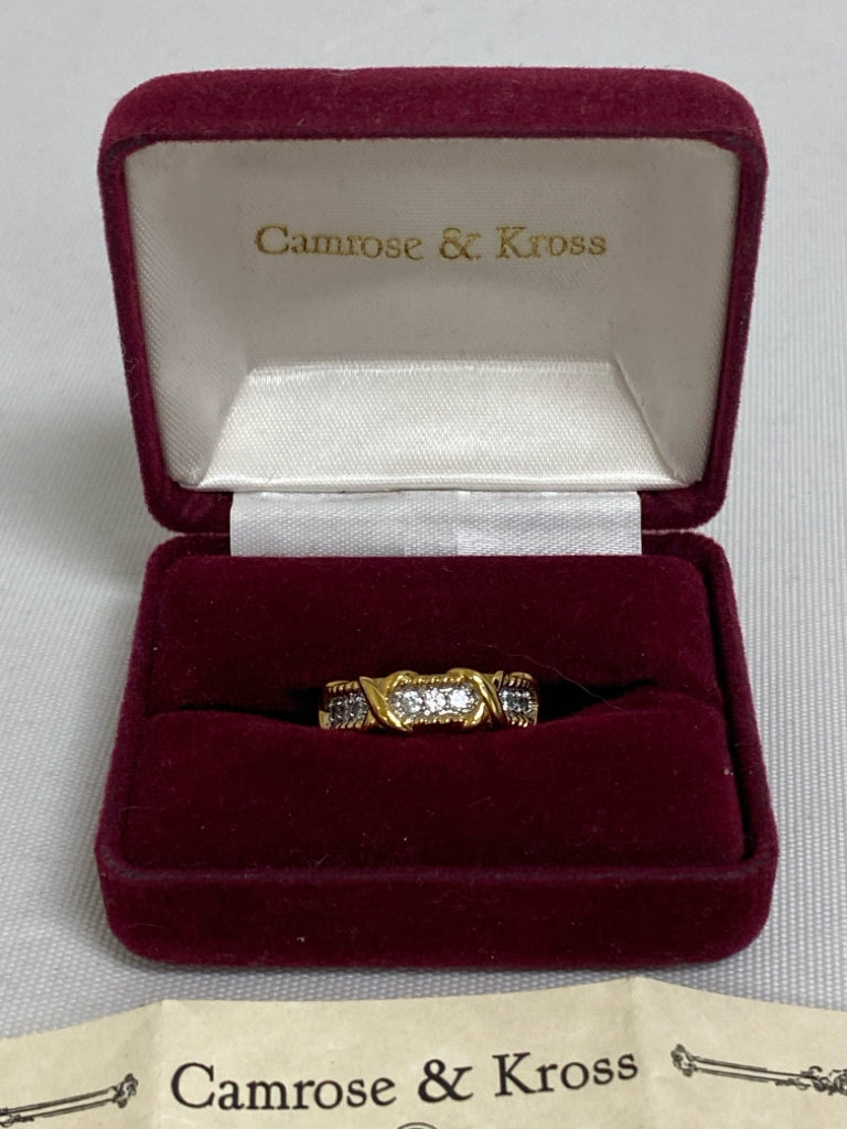 Camrose &amp; Kross Gold Color Clear Jeweled Ring