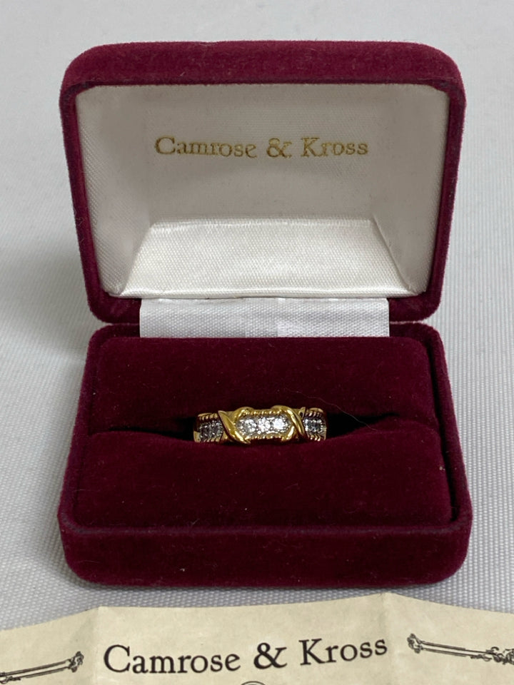 Camrose &amp; Kross Gold Color Clear Jeweled Ring
