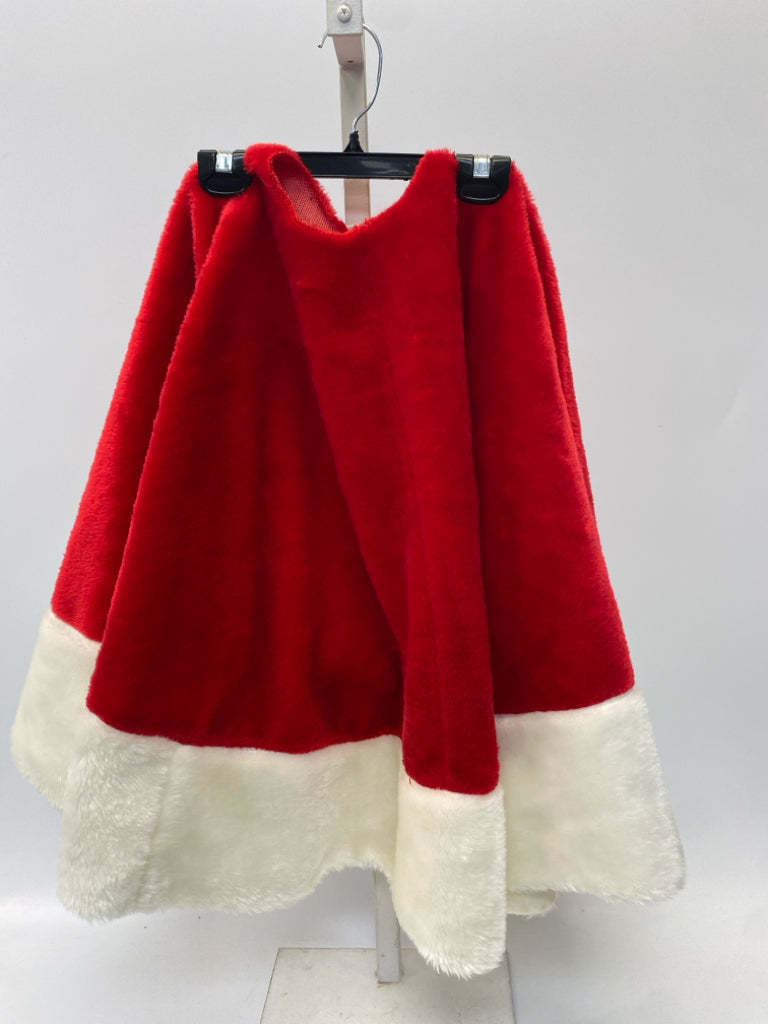 Red White Trimmed Faux Fur Christmas